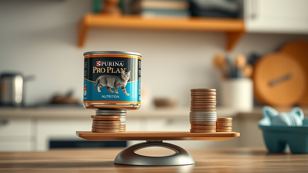 symbolic imagery of scale balancing cost and nutrition