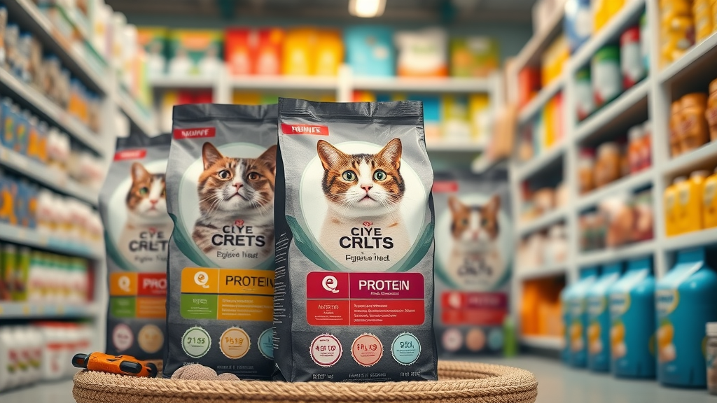 vibrant marketing of dry cat food attracting attention
