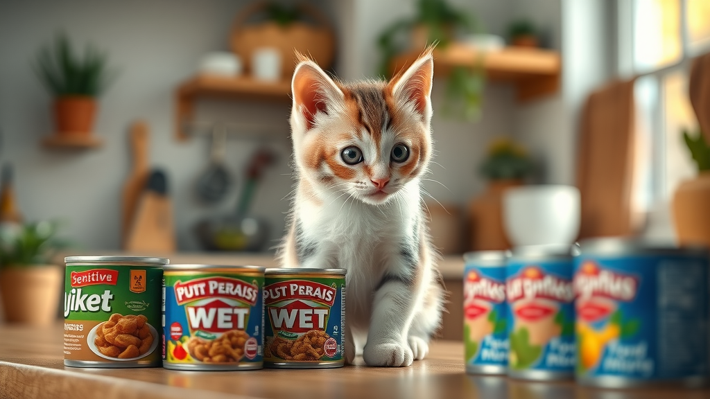 kitten with a sensitive stomach considering nutritional options