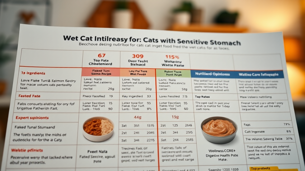 infographic comparing cat food nutrition