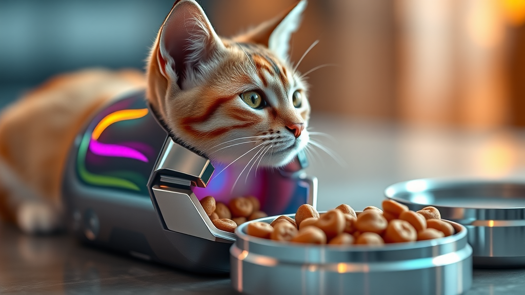 futuristic cat food with innovative packaging.