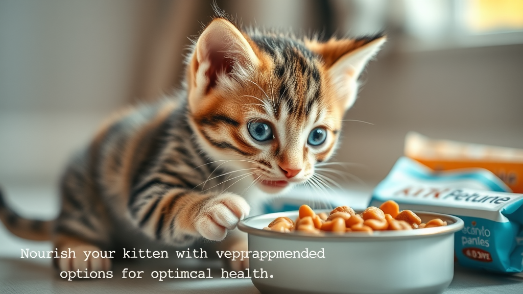 lively, healthy kitten benefited from vet-recommended food