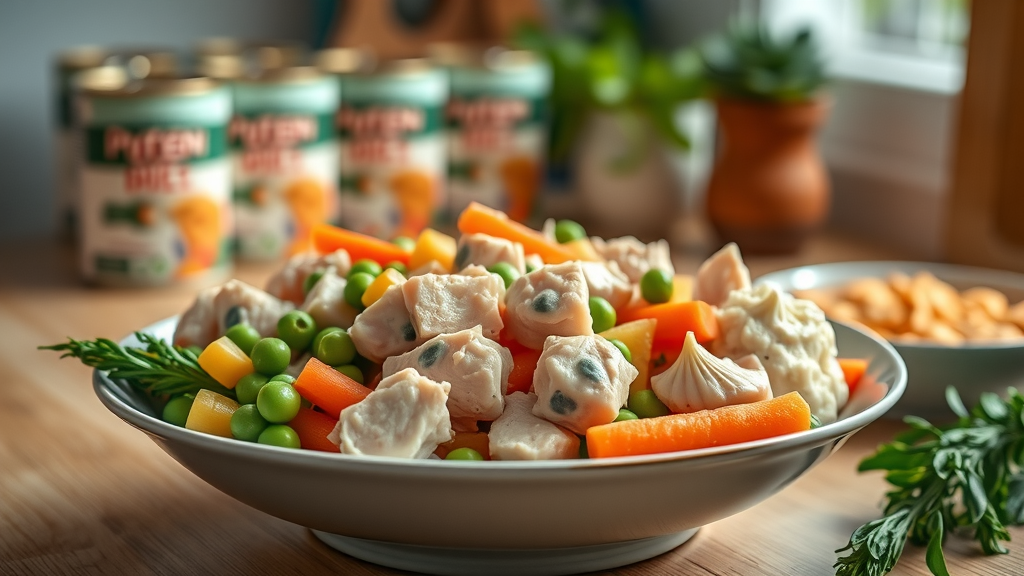 variety of kitten-safe ingredients in wet food