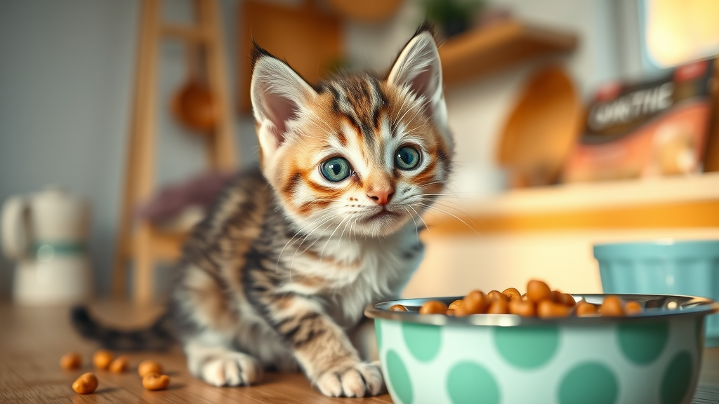 satisfied kitten after a nutrient-rich meal