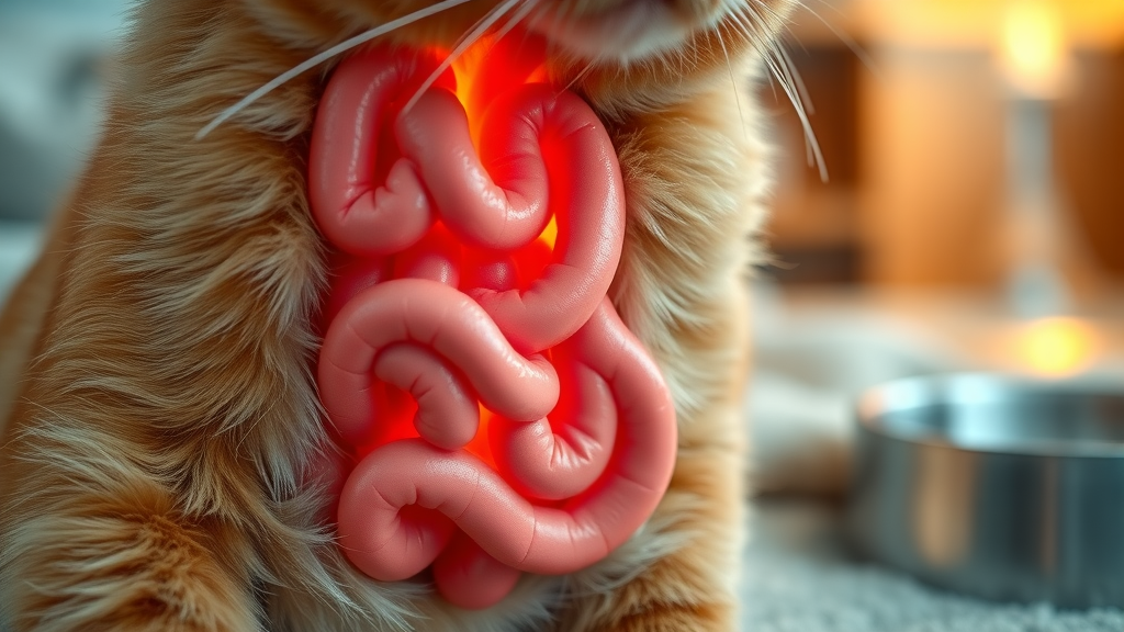 abstract representation of a cat's digestive system